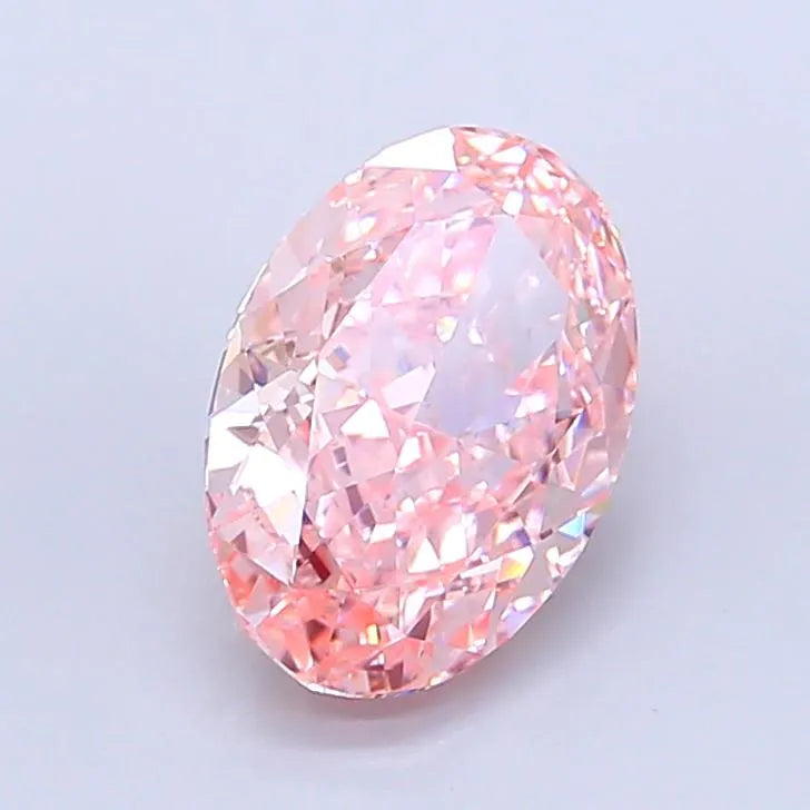 3.27ct Oval Lab Grown Diamond (Colour Fancy Vivid Pink, Clarity VVS2, IGI Certified)