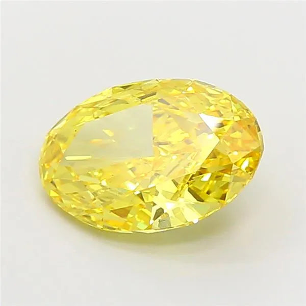 3.41ct Oval Lab Grown Diamond (Colour Fancy Vivid Yellow, Clarity VS1, IGI Certified)