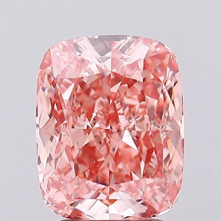 3.51ct Cushion modified Lab Grown Diamond (Colour Fancy Vivid Pink, Clarity VS2, IGI Certified)