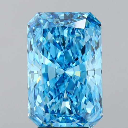4.09ct Radiant Lab Grown Diamond (Colour Fancy Vivid Blue, Clarity VS1, IGI Certified)