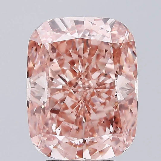 5.01ct Cushion brilliant Lab Grown Diamond (Colour Fancy Vivid Pink, Clarity VS2, IGI Certified)