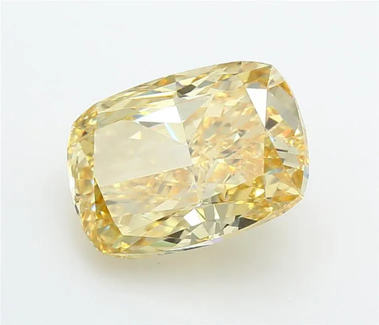 5.01ct Cushion modified Lab Grown Diamond (Colour Fancy Intense Yellow, Clarity VS1, IGI Certified)