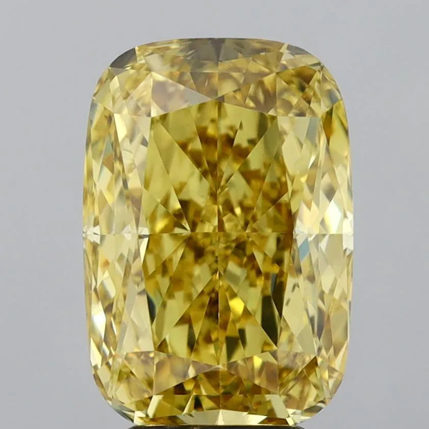 5.03ct Cushion modified Lab Grown Diamond (Colour Fancy Intense Yellow, Clarity VS1, IGI Certified)