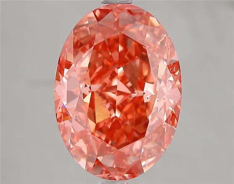 5.10ct Oval Lab Grown Diamond (Colour Fancy Vivid Pink, Clarity VS2, IGI Certified)
