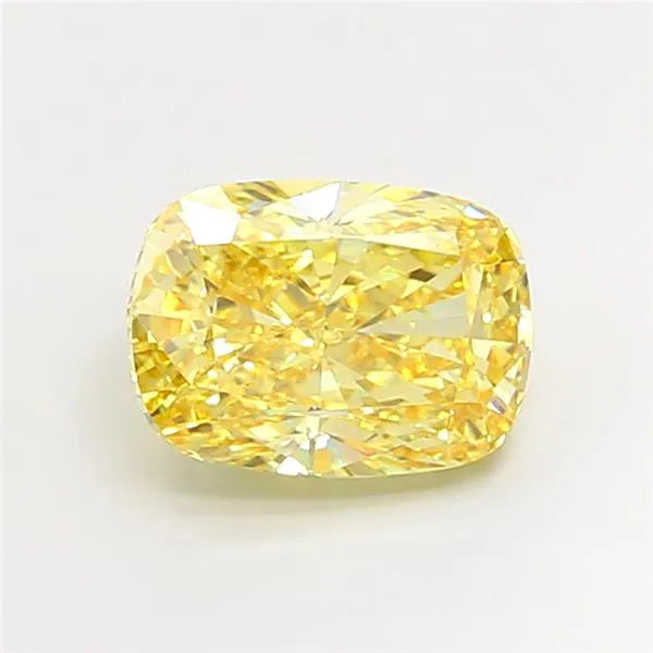 5.11ct Cushion modified Lab Grown Diamond (Colour Fancy Intense Yellow, Clarity VS1, IGI Certified)