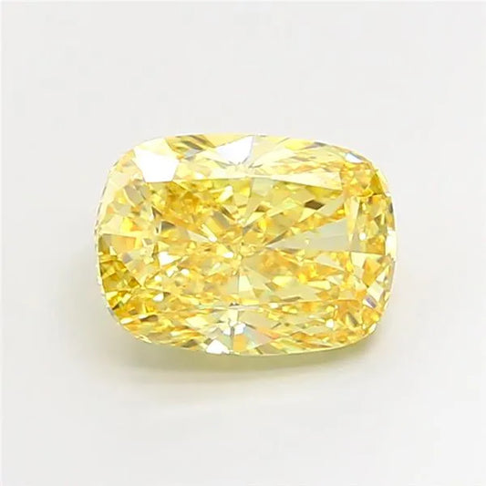 5.11ct Cushion modified Lab Grown Diamond (Colour Fancy Intense Yellow, Clarity VS1, IGI Certified)