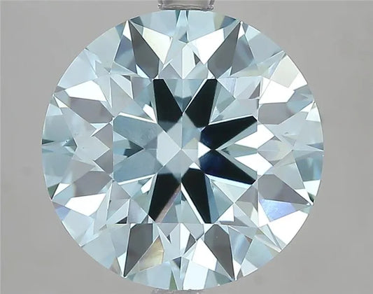 5.52ct Round Lab Grown Diamond (Colour Fancy Vivid Blue, Clarity VS1, Cut ID, IGI Certified)