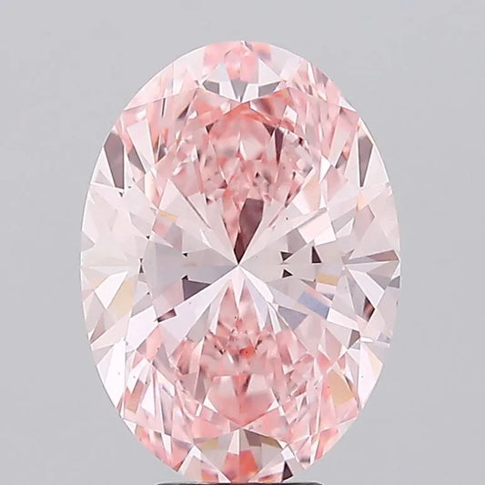 7.04ct Oval Lab Grown Diamond (Colour Fancy Vivid Pink, Clarity VS2, IGI Certified)