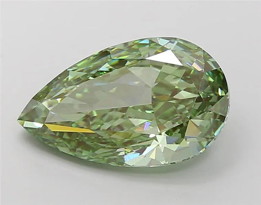 8.02ct Pear Lab Grown Diamond (Colour Fancy Vivid Green, Clarity VS1, IGI Certified)