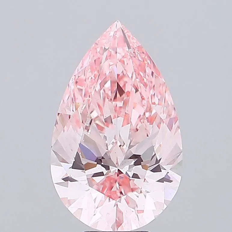 8.05ct Pear Lab Grown Diamond (Colour Fancy Intense Pink, Clarity VS2, IGI Certified)