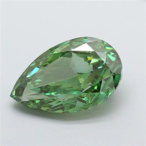 9.50ct Pear Lab Grown Diamond (Colour Fancy Vivid Green, Clarity VS1, IGI Certified)